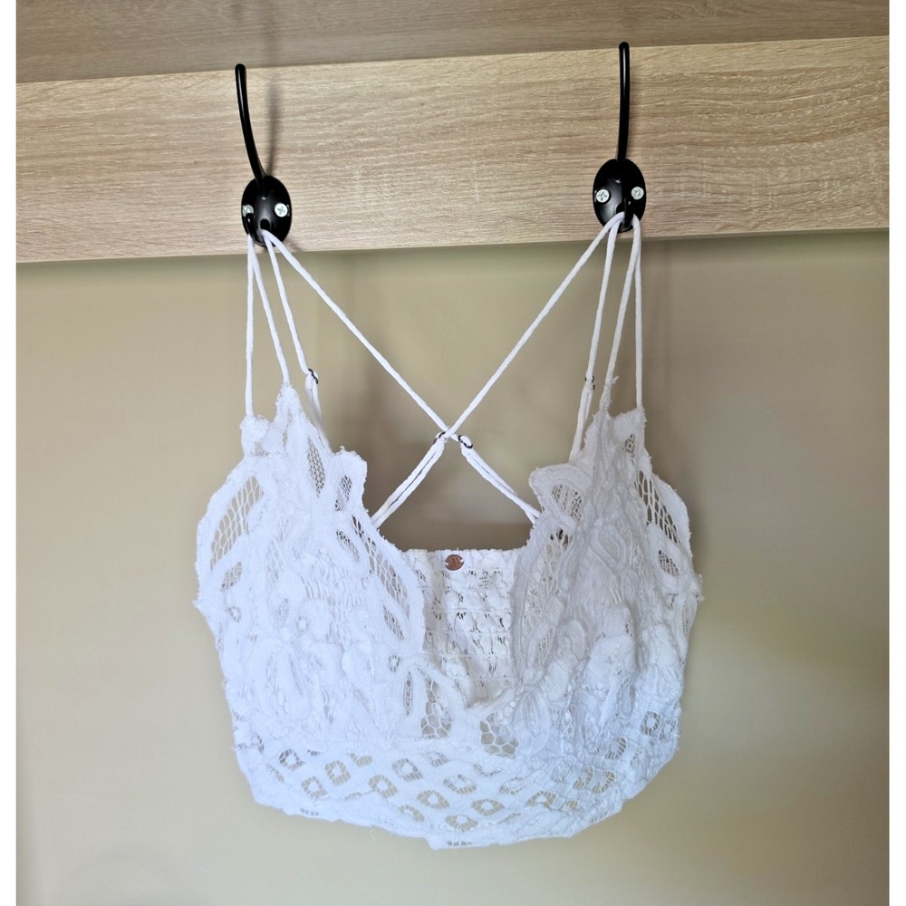 FREE PEOPLE Adella White Bralette Bra SIZE M/L - Picture 5 of 14